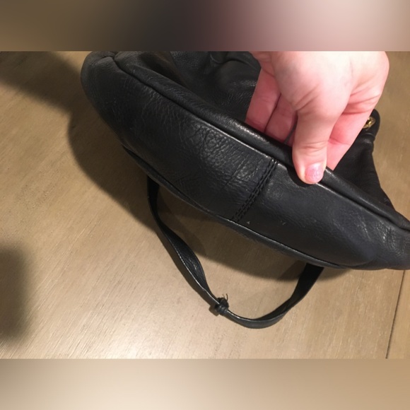 MARC JACOBS Black Tumbled Leather Top Handle Crossbody Women’s Workwear Satchel - Picture 12 of 13